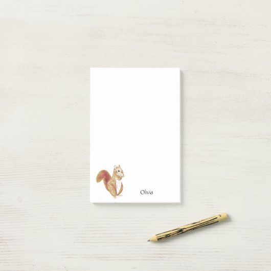 Personalised squirrel Notas Post-It Post-it® Notes (Op bureau)