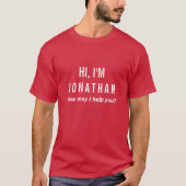 Personalised Staff Uniform T-shirt met naam (Voorkant)