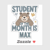 Personalised Student of the Month is... Sticker (Vel)