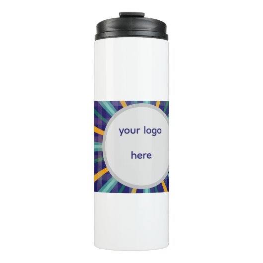 personalised stunning blue Thermal Tumbler Thermosbeker (Voorkant)