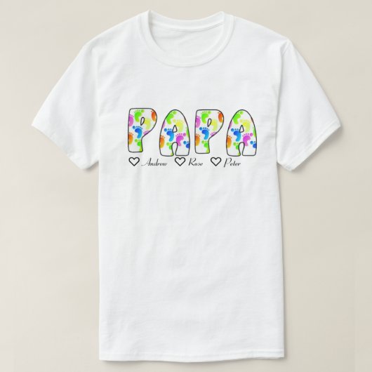 personalised t-shirt for dad with retro lettering  (Design voorkant)