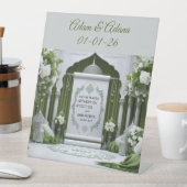 Personalised Table Sign- Islamic Wedding Reclamebord Met Voetstuk (Insitu)