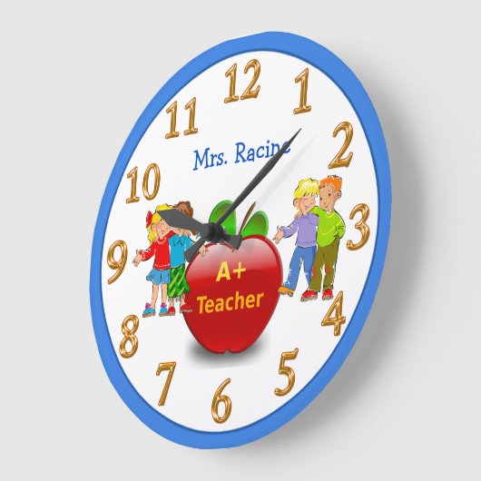 PERSONALISED Teacher Appreciation CLOCK Grote Klok (Hoek)