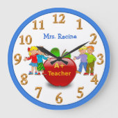 PERSONALISED Teacher Appreciation CLOCK Grote Klok (Voorkant)