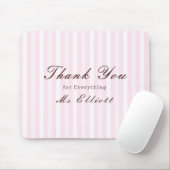 Personalised Thank You Teacher Mouse Pad Pink Mist Muismat (Met muis)
