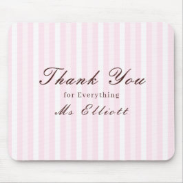 Personalised Thank You Teacher Mouse Pad Pink Mist Muismat
