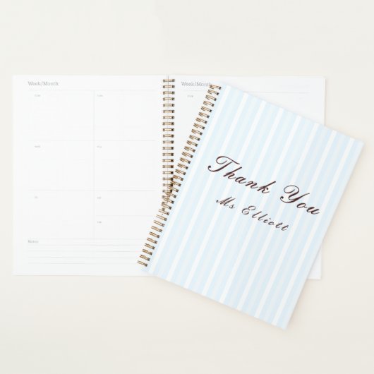 Personalised Thank You Teacher Notebook  Planner (Display)