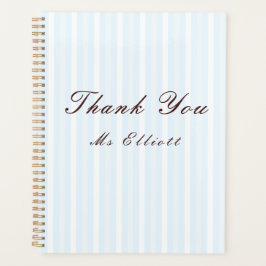 Personalised Thank You Teacher Notebook Planner