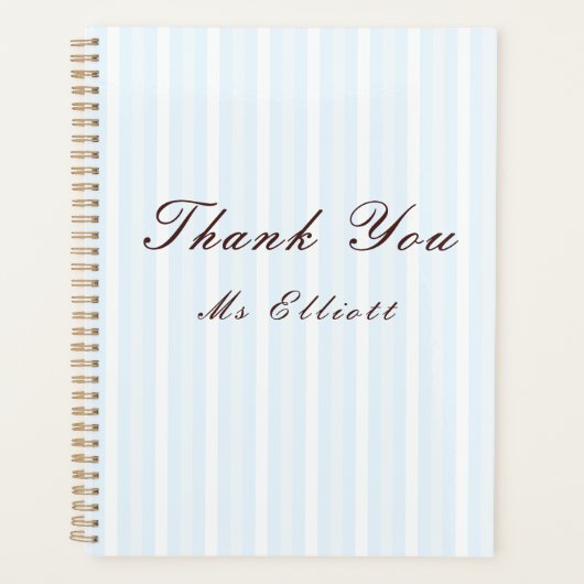 Personalised Thank You Teacher Notebook  Planner (Voorkant)