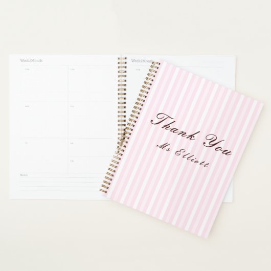 Personalised Thank You Teacher Notebook Planner (Display)