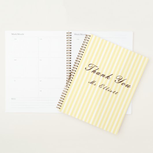 Personalised Thank You Teacher Notebook Planner (Display)