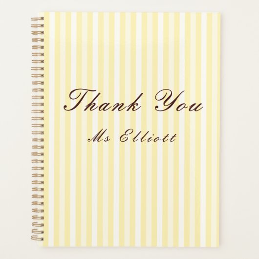 Personalised Thank You Teacher Notebook Planner (Voorkant)