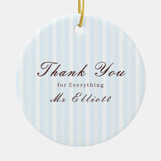 Personalised Thank You Teacher Ornament Bluebell (Voorkant)