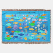 Personalised Throw - Fish Design Deken (Voorkant)