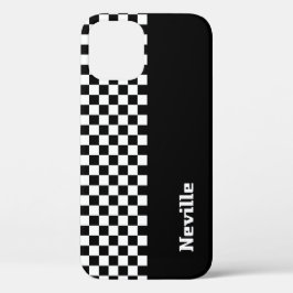 Personalised Two-Tone Checkerboard Case-Mate iPhone Case