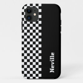 Personalised Two-Tone Checkerboard Case-Mate iPhone Case