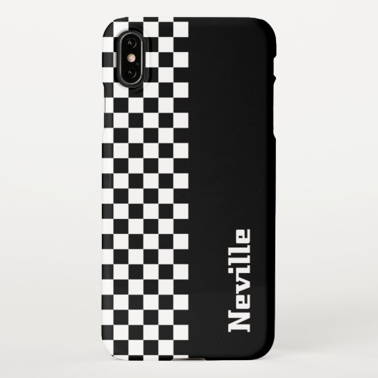 Personalised Two-Tone Checkerboard iPhone Hoesje (Achterkant)