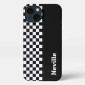 Personalised Two-Tone Checkerboard iPhone Hoesje (Achterkant)