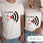 Personalised unisex love connection t-shirt