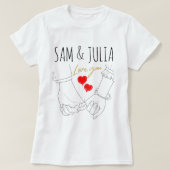 Personalised unisex t-shirt for lovers. (Design voorkant)