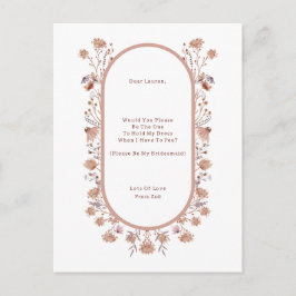 Personalised Wedding Be My Bridesmaid Invitation. Briefkaart