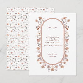 Personalised Wedding Be My Bridesmaid Invitation. Briefkaart