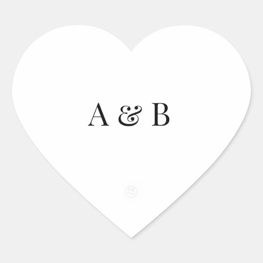Personalised Wedding Envelope Sticker | Initials (Voorkant)