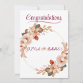 Personalised Wedding Floral Card | Newly Married  Kaart (Voorkant)