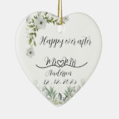 Personalised Wedding Gift happy ever after Keramisch Ornament (Rechts)
