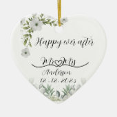Personalised Wedding Gift happy ever after  Keramisch Ornament (Voorkant)