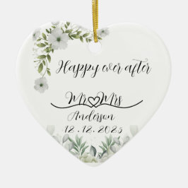 Personalised Wedding Gift happy ever after  Keramisch Ornament