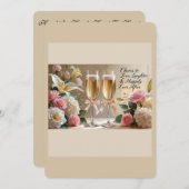 Personalised Wedding Invitation-Happily Ever After Kaart (Voorkant / Achterkant)