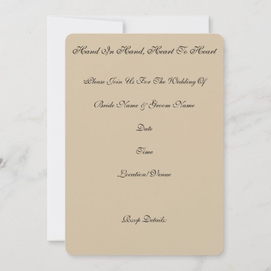 Personalised Wedding Invitation-Happily Ever After Kaart (Achterkant)