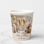 Personalised Wedding Paper Cups Papieren Bekers (Voorkant)