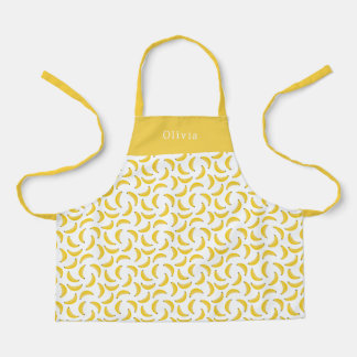 Personalised Yellow Banana Pattern Apron. Schort