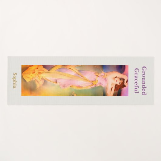 Personalised Yoga Mat | Grounded Graceful Goddess  (Voorkant (horizontaal))