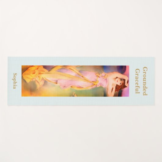 Personalised Yoga Mat | Grounded Graceful Goddess  (Voorkant (horizontaal))