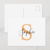 Personalised Your Name, Custom Name, Birthday Gift Aankondigingskaart (Voorkant / Achterkant)