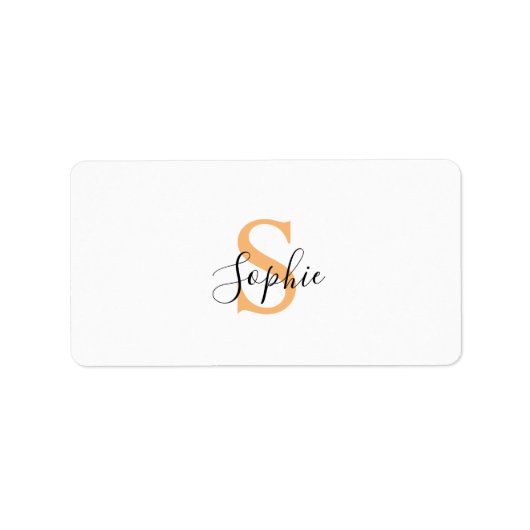 Personalised Your Name, Custom Name, Birthday Gift Etiket (Voorkant)