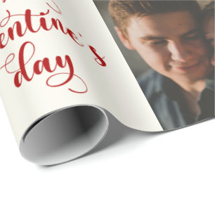 Personaliseer 10 foto's Gelukkige Valentijnsdag Re Cadeaupapier