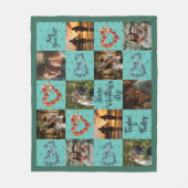 Personaliseer 10 foto's Gelukkige Valentijnsdag Te Fleece Deken (Voorkant)