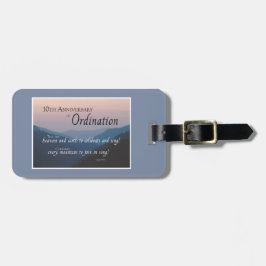 Personaliseer 10-jarig jubileum wijding felicitati bagagelabel