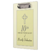 Personaliseer, 10e Jubileum van Priest in reliëf Klembord (Links)