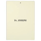 Personaliseer, 10e Jubileum van Priest in reliëf Klembord (Achterkant)