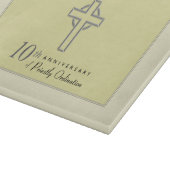 Personaliseer, 10e Jubileum van Priest in reliëf Snijplank (Hoek)