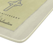 Personaliseer, 10e Jubileum van Priest in reliëf Snijplank (Hoek)