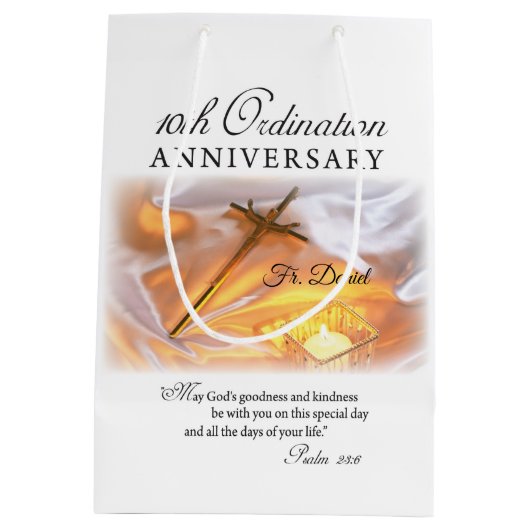 Personaliseer, 10e Jubileum voor bestellingen, Kru Medium Cadeauzakje (Achterkant)