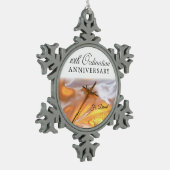 Personaliseer, 10e Jubileum voor bestellingen, Kru Tin Sneeuwvlok Ornament (Links)