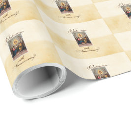 Personaliseer, 10e wijdingviering engelen cadeaupapier