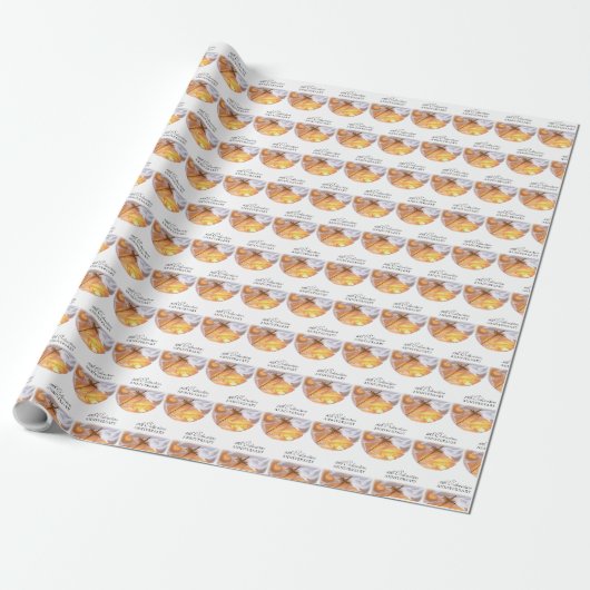 Personaliseer, 10e wijdingviering, kruis cadeaupapier (Uitgerold)